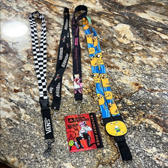 Vans, Six flags, anime matsuri and Adventure Time Lanyard - Picture 1 of 1